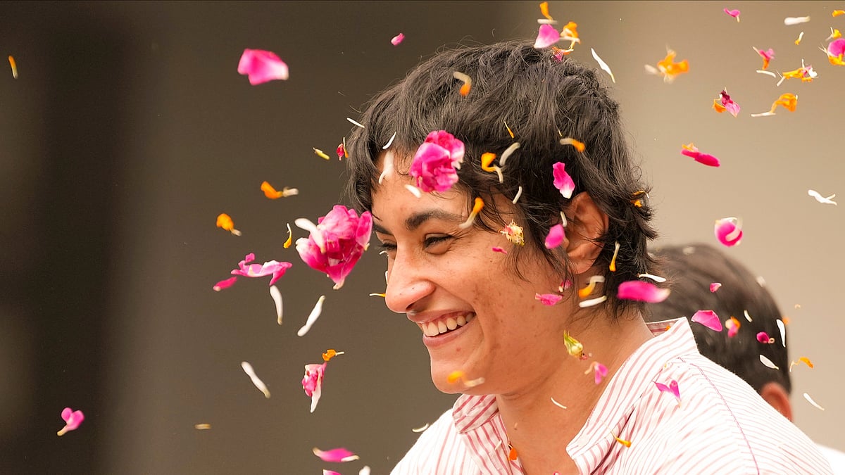 PTI : Vinesh Phogat joined the Congress party earlier in the day | 